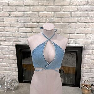 NWT Signature8 Denim Bra Wrap size M